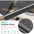 AECOJOY Free Standing Retractable Awning, 13'x10' Patio Awnings Outdoor Manual Sun Shade Shelter, Dark Grey